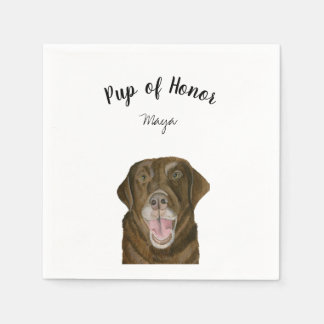 Brown Labrador Cocktail Napkins Serviette