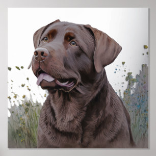 Brown Labrador Portrait Foliendrucke