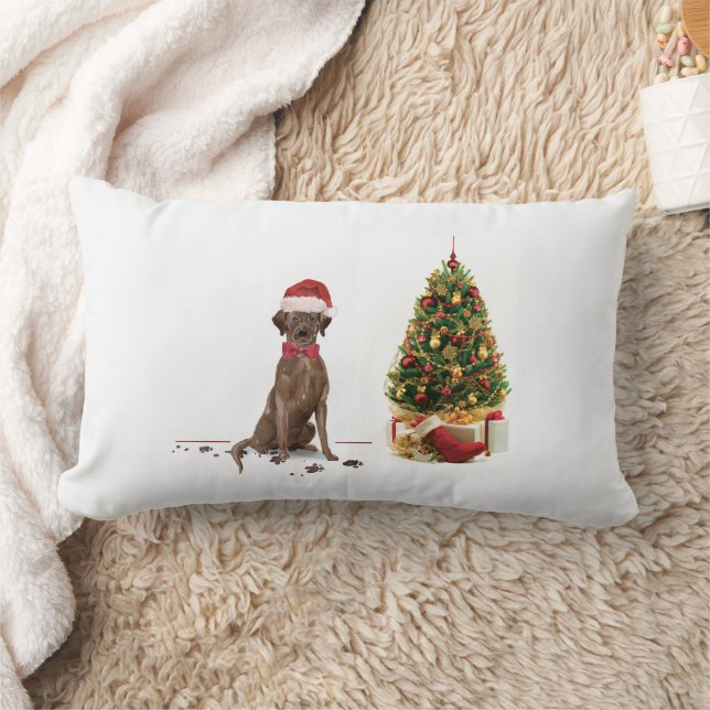 Brown Labrador Retriever Funny Christmas Dog Tree Lendenkissen (Decke)