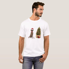 Brown Labrador Retriever Funny Christmas Dog Tree T-Shirt