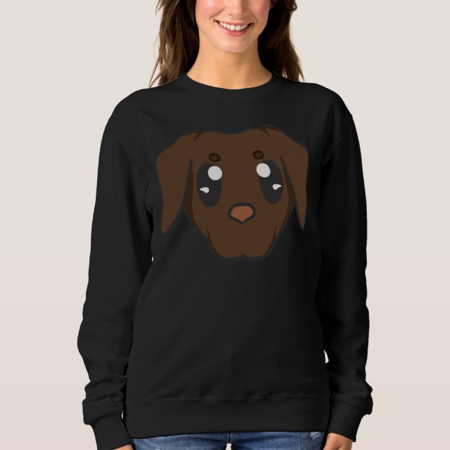 Brown Labrador Retriever Head Sweatshirt (Vorderseite)