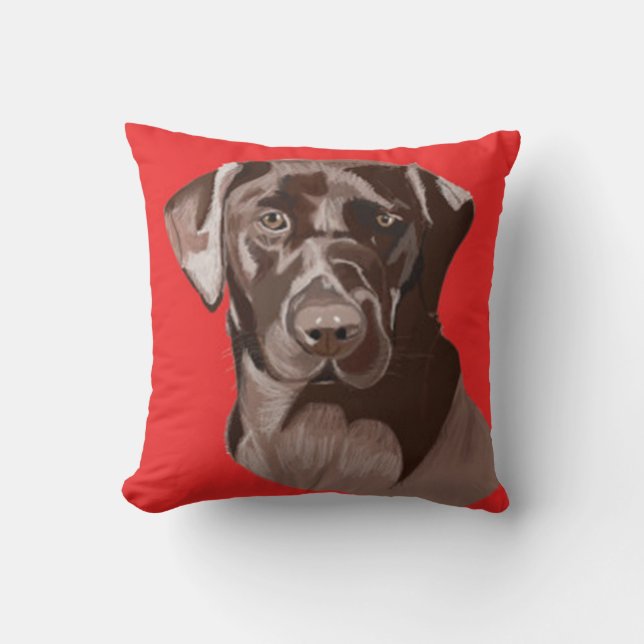 Brown Labrador Retriever Kissen (Vorderseite)