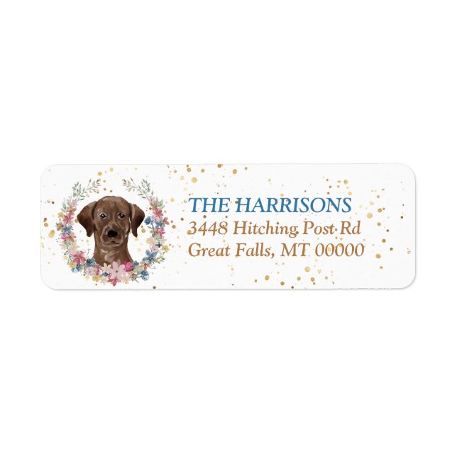 Brown Labrador Retriever Spring Flowers Kranz (Vorne)