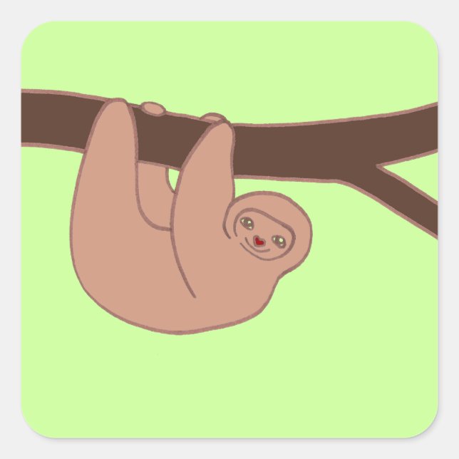 Brown Lächeln mit Heart Nose Sticker (Vorderseite)