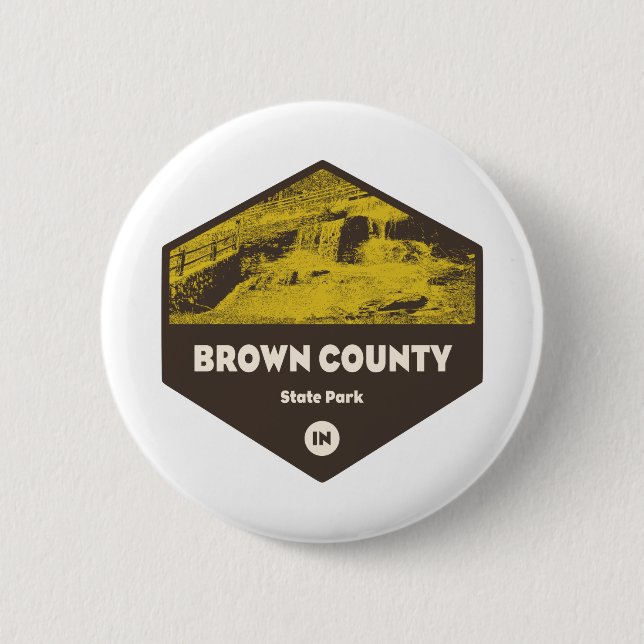 Brown Landkreis Staat Park Indiana Button (Vorderseite)