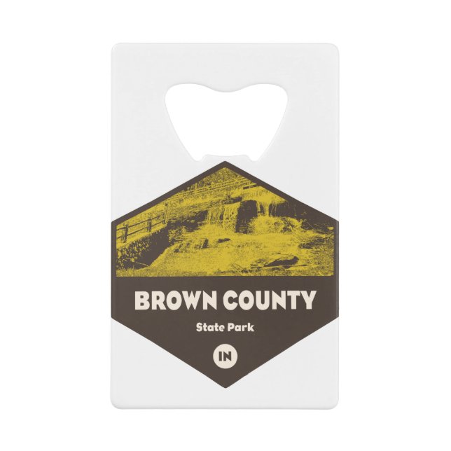 Brown Landkreis Staat Park Indiana Geldbeutel Flaschenöffner (Vorderseite)