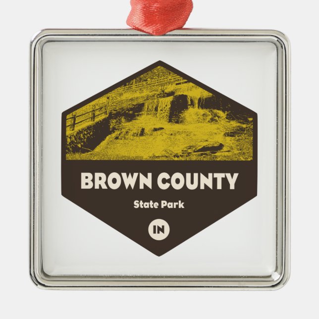 Brown Landkreis Staat Park Indiana Ornament Aus Metall (Vorne)