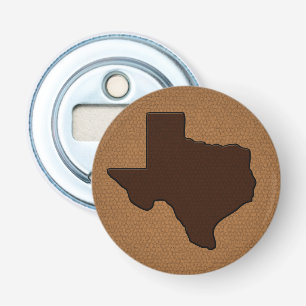 Brown Leather Look Texas Button Flasche Öffnung Flaschenöffner