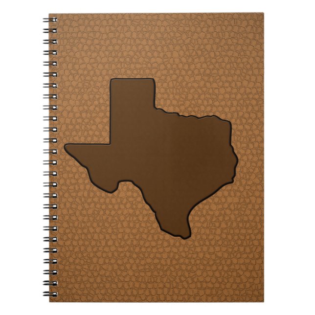 Brown Leather Look Texas Notizblock (Vorderseite)