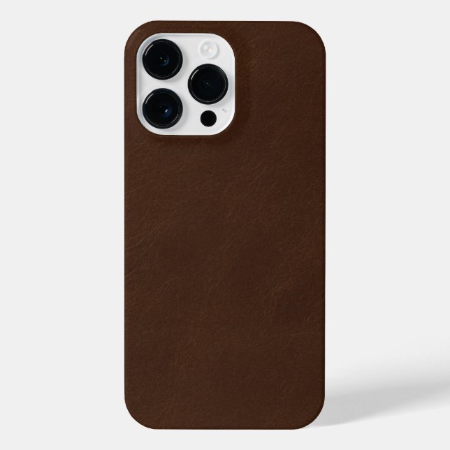 Brown Leather Phone Case Classic Durable Stylish  iPhone Hülle (Rückseite)