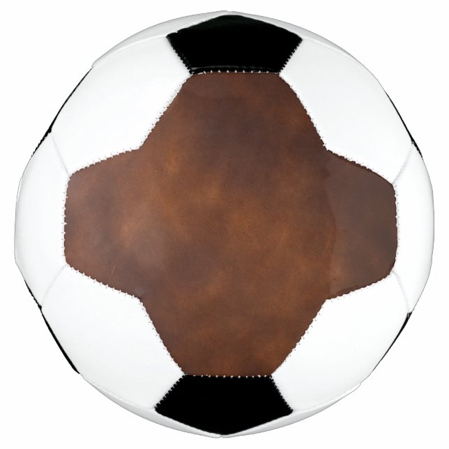 Brown Leather Soccer Ball - Classic & Timeless Des (Vorderseite)