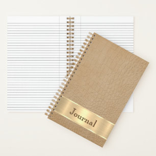 Brown Leder Look Journal Notizbuch