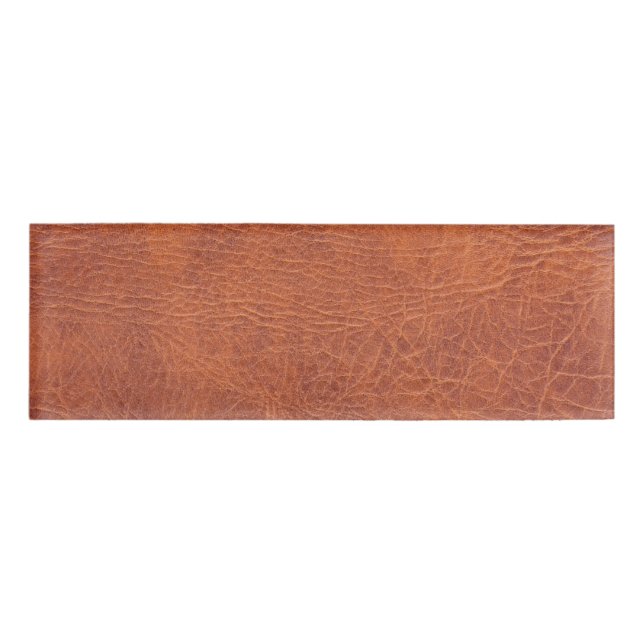Brown-Leder Namenschild (Vorderseite)