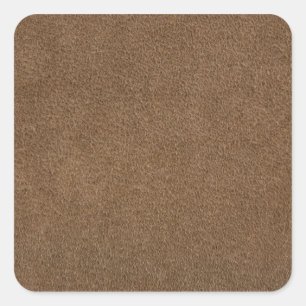 Brown-Leder Quadratischer Aufkleber