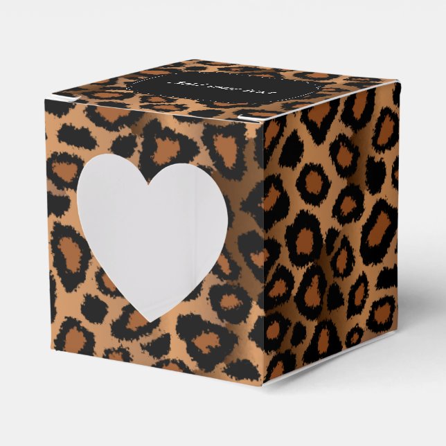 Brown Leopard Muster Geschenkschachtel (Vorderseite)