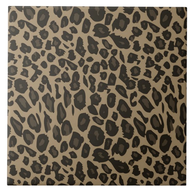 Brown Leopard Print Fliese (Vorderseite)