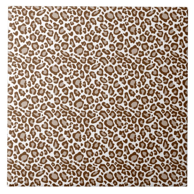 Brown Leopard Print Fliese (Vorderseite)