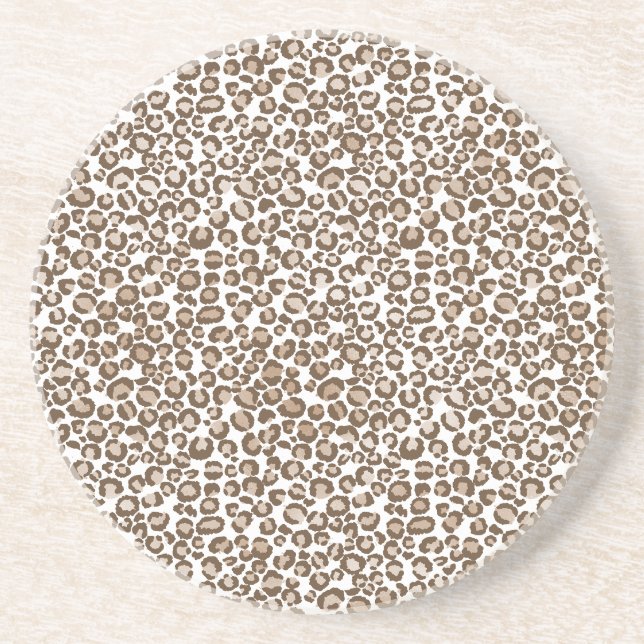 Brown Leopard Print Getränkeuntersetzer (Vorne)