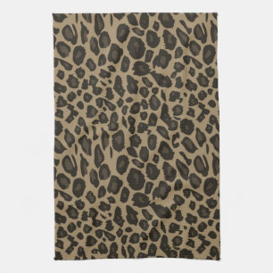 Brown Leopard Print Handtuch