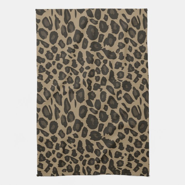 Brown Leopard Print Handtuch (Vertikal)