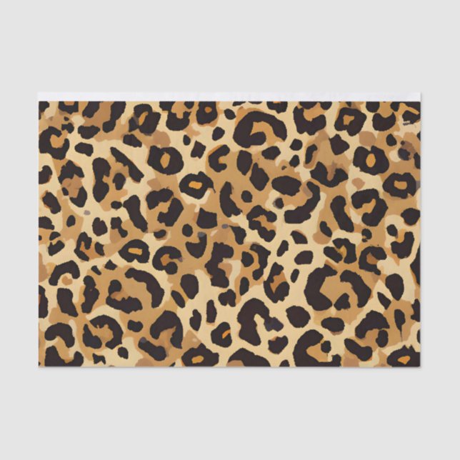 Brown Leopard Print Seidenpapier (Vorderseite)