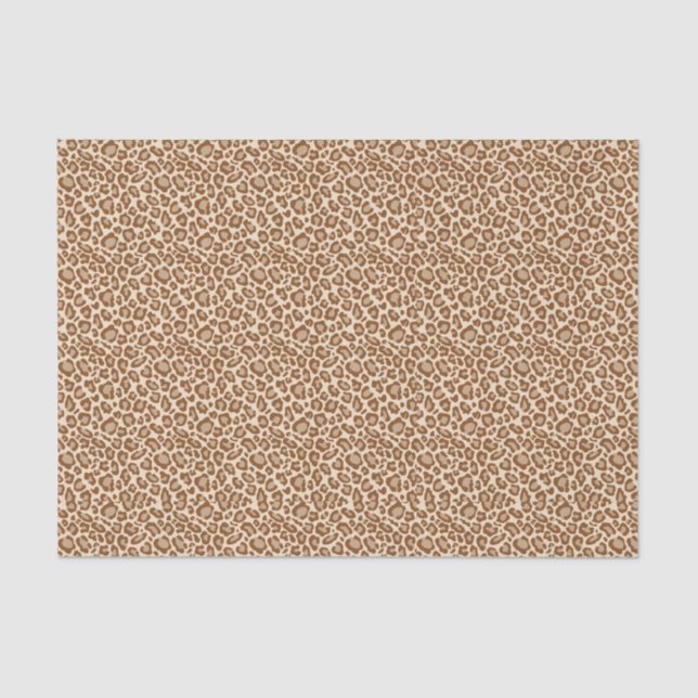 Brown Leopard Print Seidenpapier (Vorderseite)