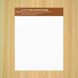 Brown Letterhead auf Papier