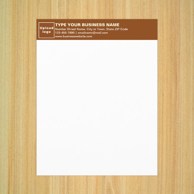 Brown Letterhead auf Papier (Business brown letterhead on paper sheet.)