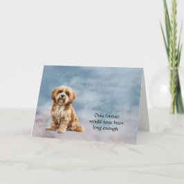 Brown Lhasa Apso Beileid Condolence Card Feiertagskarte