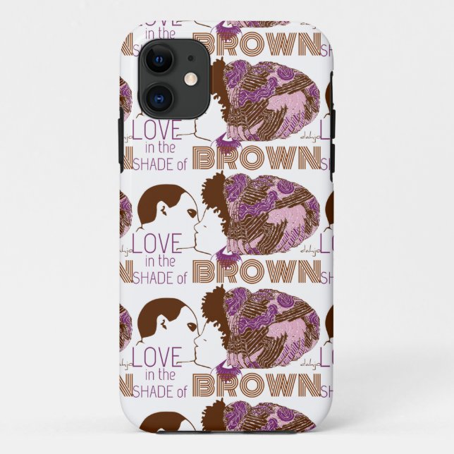 BROWN LIEBE in LILA & PINK Case-Mate iPhone Hülle (Rückseite)