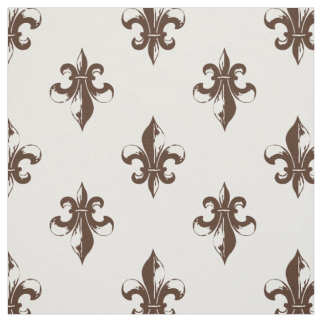 Brown-Lilien-Muster Stoff (Muster)