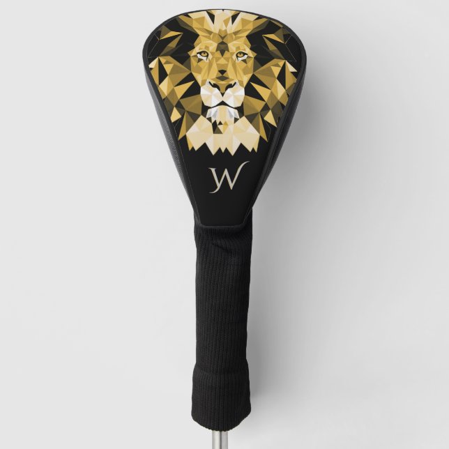 Brown Lion Golf Headcover (Vorderseite)