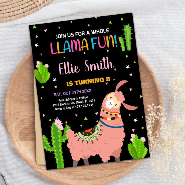 Brown Llama Fun Llama Einladung zum Geburtstag (Brown Llama Fun Llama Birthday Invitations)