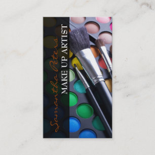 Brown Make up Artist Palette Brush Business Card Visitenkarte