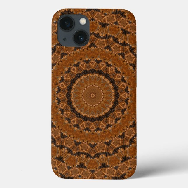 Brown Mandala Wheel Case-Mate iPhone Hülle (Rückseite)