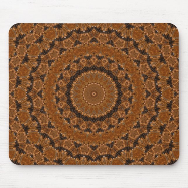 Brown Mandala Wheel Mousepad (Vorne)