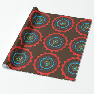 Brown Mandala Wrapping Paper Geschenkpapier