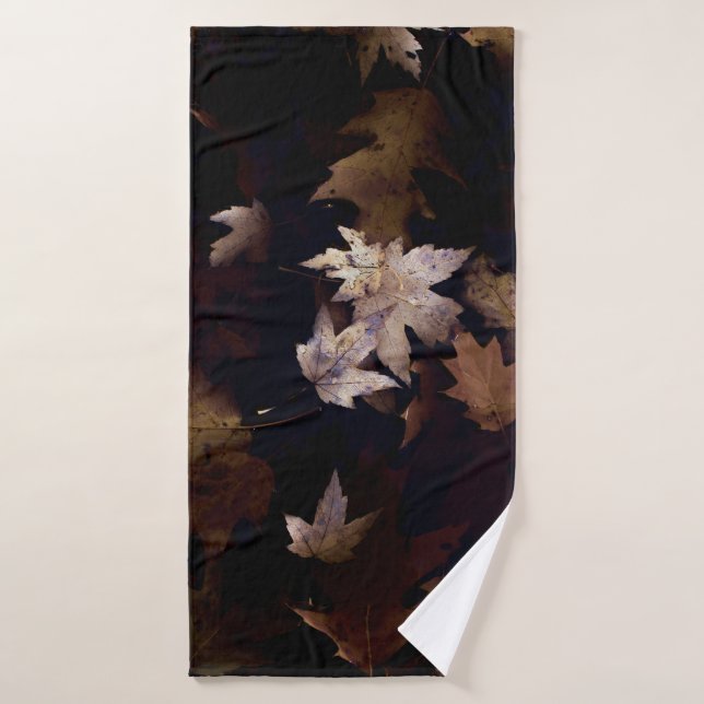 BROWN MAPLE-BLÄTTER BADEHANDTUCH (Badehandtuch)