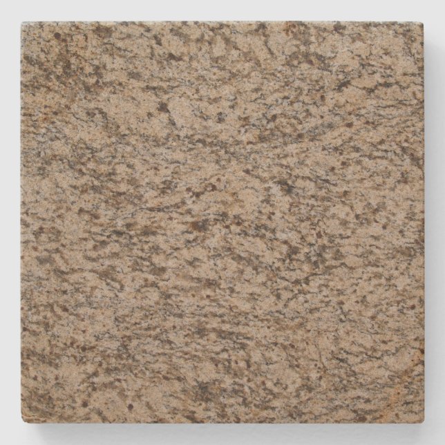 Brown Marble Gepunktet Square Stone Untersetzer (Vorderseite)