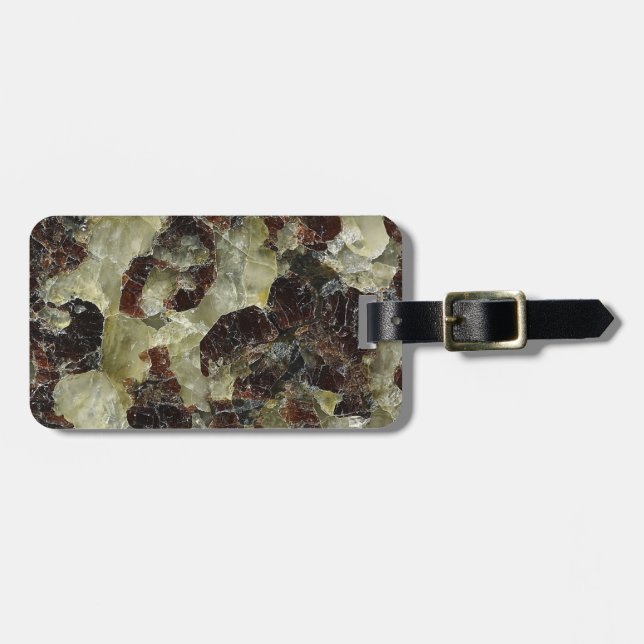 Brown Marbled Quartz Gepäckanhänger (Vorderseite horizontal)