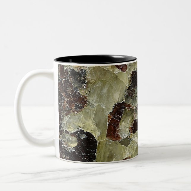 Brown Marbled Quartz Zweifarbige Tasse (Links)