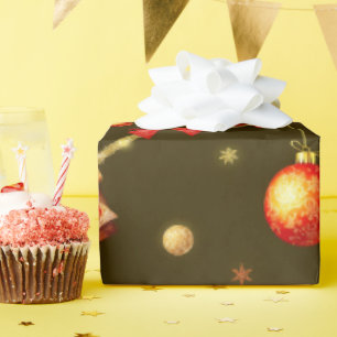 Brown Matte Christmas Design Geschenkpapier