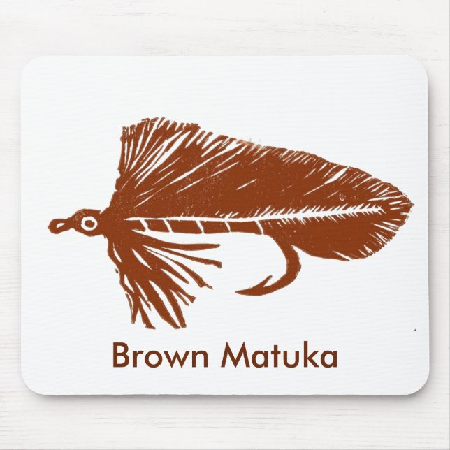 "Brown Matuka" Classic Trout Fly Mousepad (Vorne)