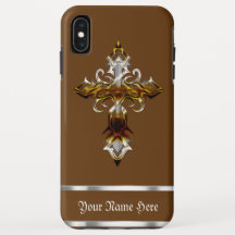Brown Medieval Cross iPhone XS Max Case