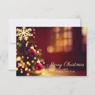 Brown Merry Christmas Greeting Karte