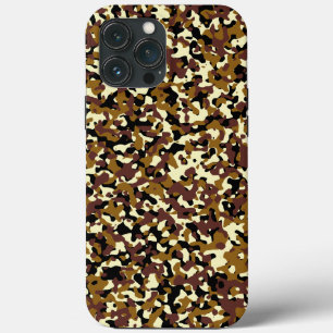 Brown Micro Camouflage iPhone 13 Pro Max Case