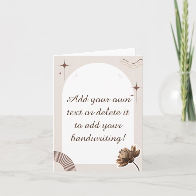 Brown Minimalistisch Boho Notes benutzerdefinierba Einladung (Vorderseite)