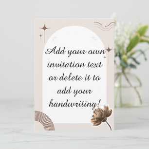Brown Minimalistisch Boho Notes benutzerdefinierba Einladung