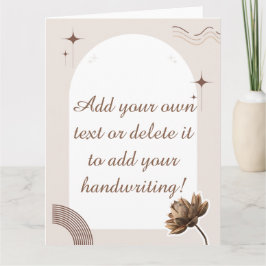 Brown Minimalistisch Boho Notes benutzerdefinierba Karte