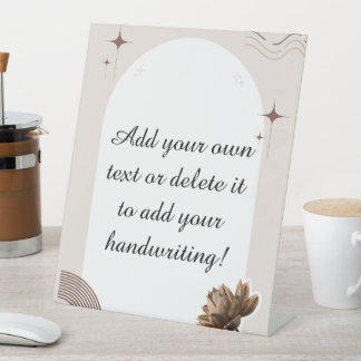 Brown Minimalistisch Boho Notes benutzerdefinierba Sockelschild